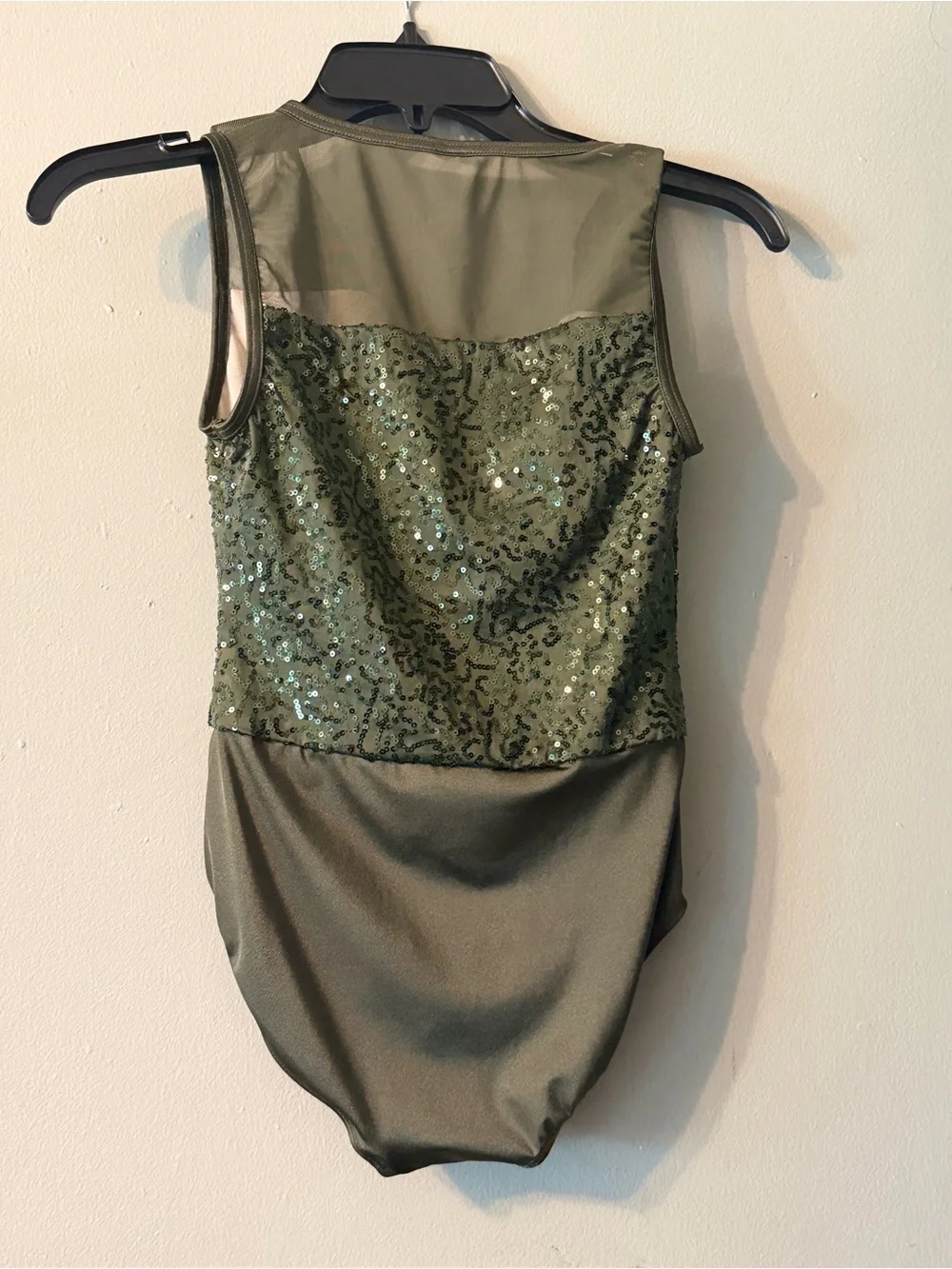 Sparkling Emerald Green Girls Dance Leotard